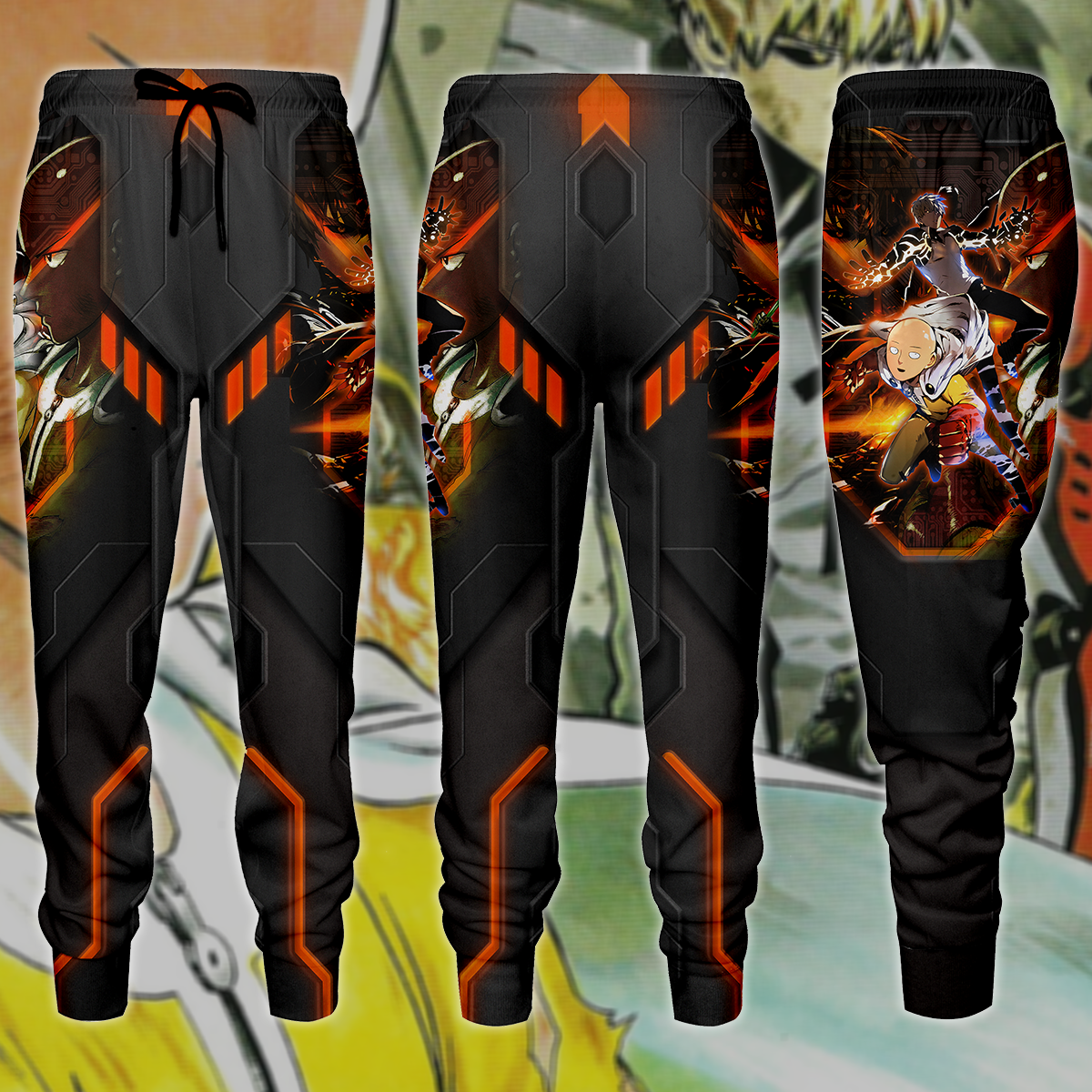 One Punch Man Saitama & Genos 3D All Over Print T-shirt Tank Top Zip Hoodie Pullover Hoodie Hawaiian Shirt Beach Shorts Jogger Joggers