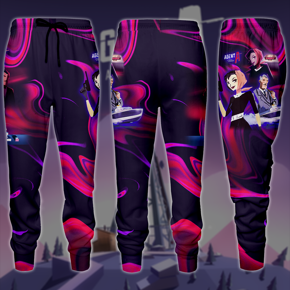 Agent A: Puzzle in disguise Video Game All-Over T-shirt Hoodie Tank Top Hawaiian Shirt Beach Shorts Joggers Joggers