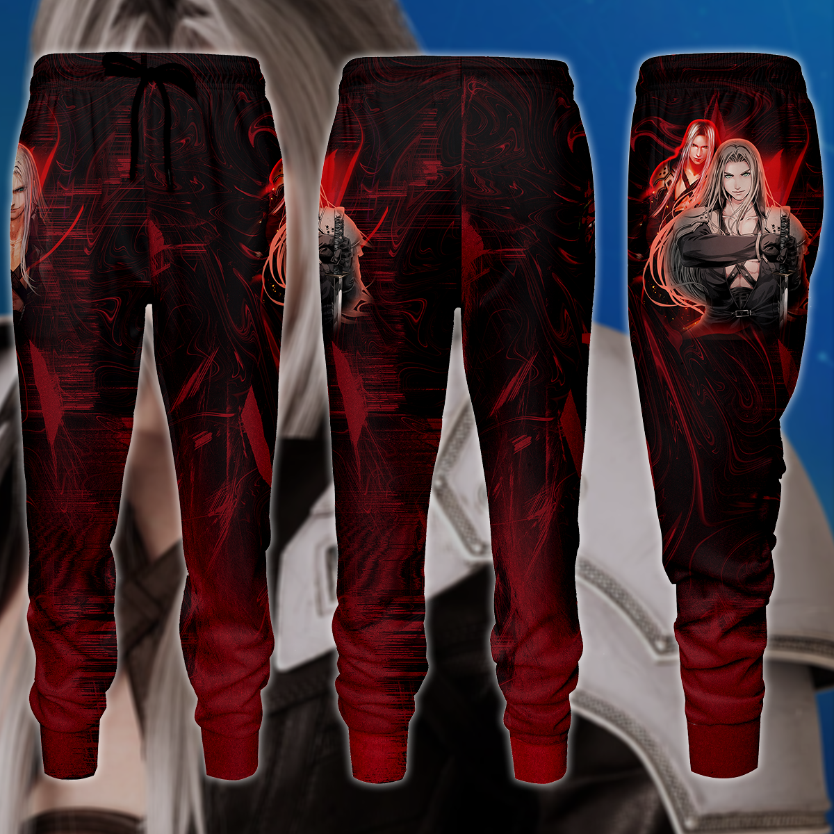 Final Fantasy VII Sephiroth Video Game 3D All Over Print T-shirt Tank Top Zip Hoodie Pullover Hoodie Hawaiian Shirt Beach Shorts Jogger Joggers