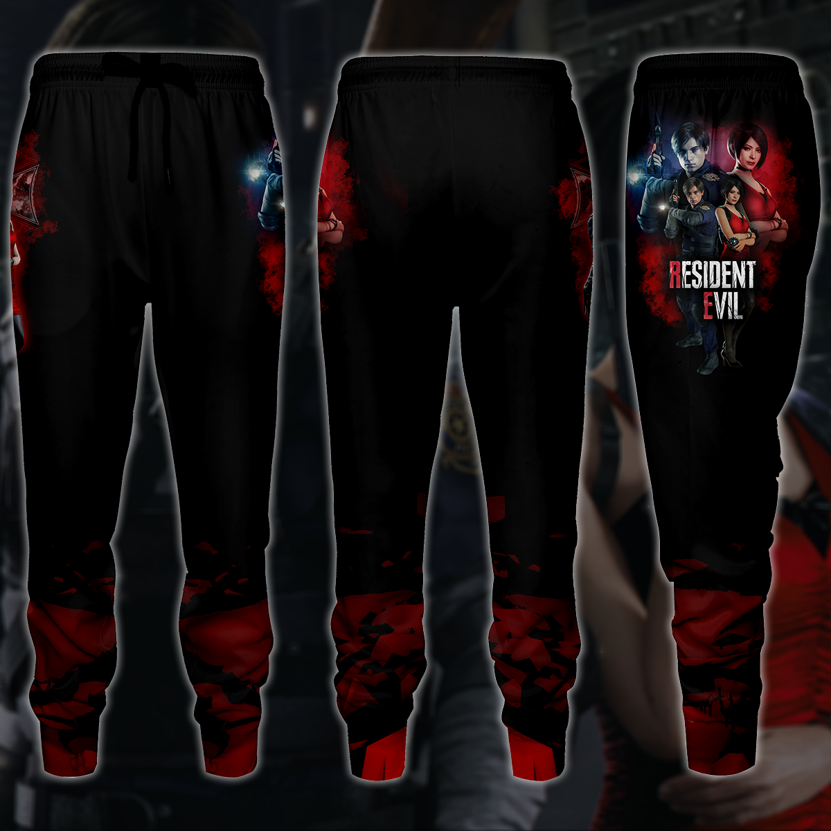 Resident Evil: Ada Wong & Leon Kennedy Video Game 3D All Over Printed T-shirt Tank Top Zip Hoodie Pullover Hoodie Hawaiian Shirt Beach Shorts Jogger Joggers