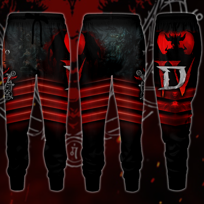 Diablo IV Video Game 3D All Over Printed T-shirt Tank Top Zip Hoodie Pullover Hoodie Hawaiian Shirt Beach Shorts Jogger Joggers