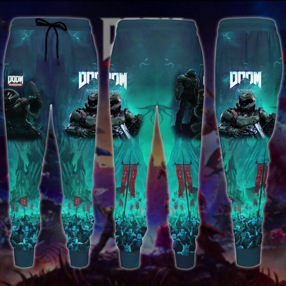 Doom Eternal Video Game All Over Printed T-shirt Tank Top Zip Hoodie Pullover Hoodie Hawaiian Shirt Beach Shorts Joggers Joggers
