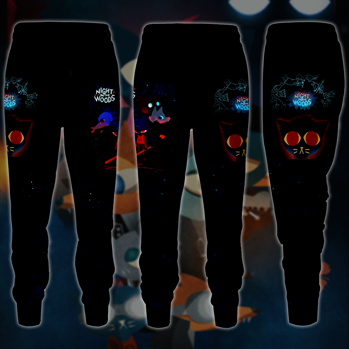 Night in the Woods Video Game All-Over T-shirt Hoodie Tank Top Hawaiian Shirt Beach Shorts Joggers Joggers