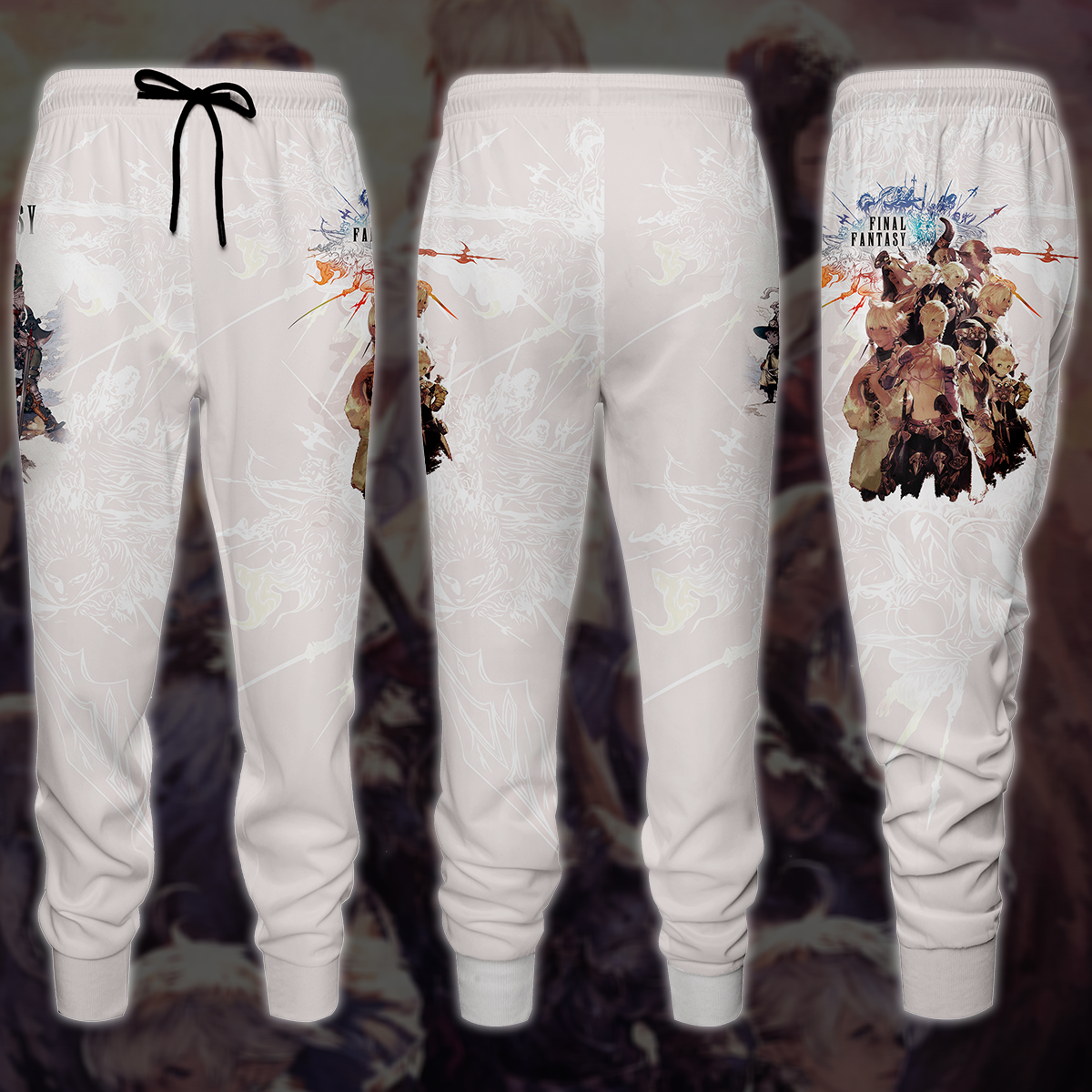 Final Fantasy XIV Video Game 3D All Over Print T-shirt Tank Top Zip Hoodie Pullover Hoodie Hawaiian Shirt Beach Shorts Jogger Joggers