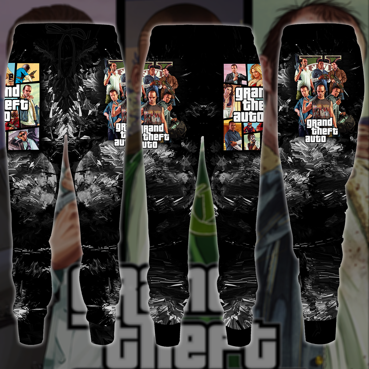 Grand Theft Auto 5 Video Game 3D All Over Printed T-shirt Tank Top Zip Hoodie Pullover Hoodie Hawaiian Shirt Beach Shorts Joggers Joggers