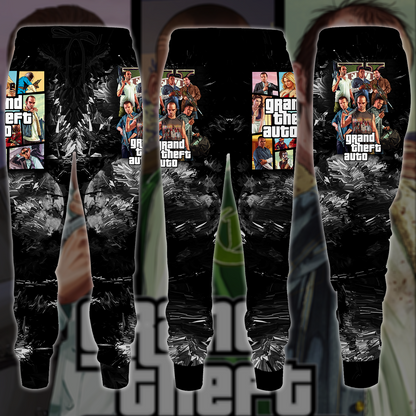Grand Theft Auto 5 Video Game 3D All Over Printed T-shirt Tank Top Zip Hoodie Pullover Hoodie Hawaiian Shirt Beach Shorts Joggers Joggers