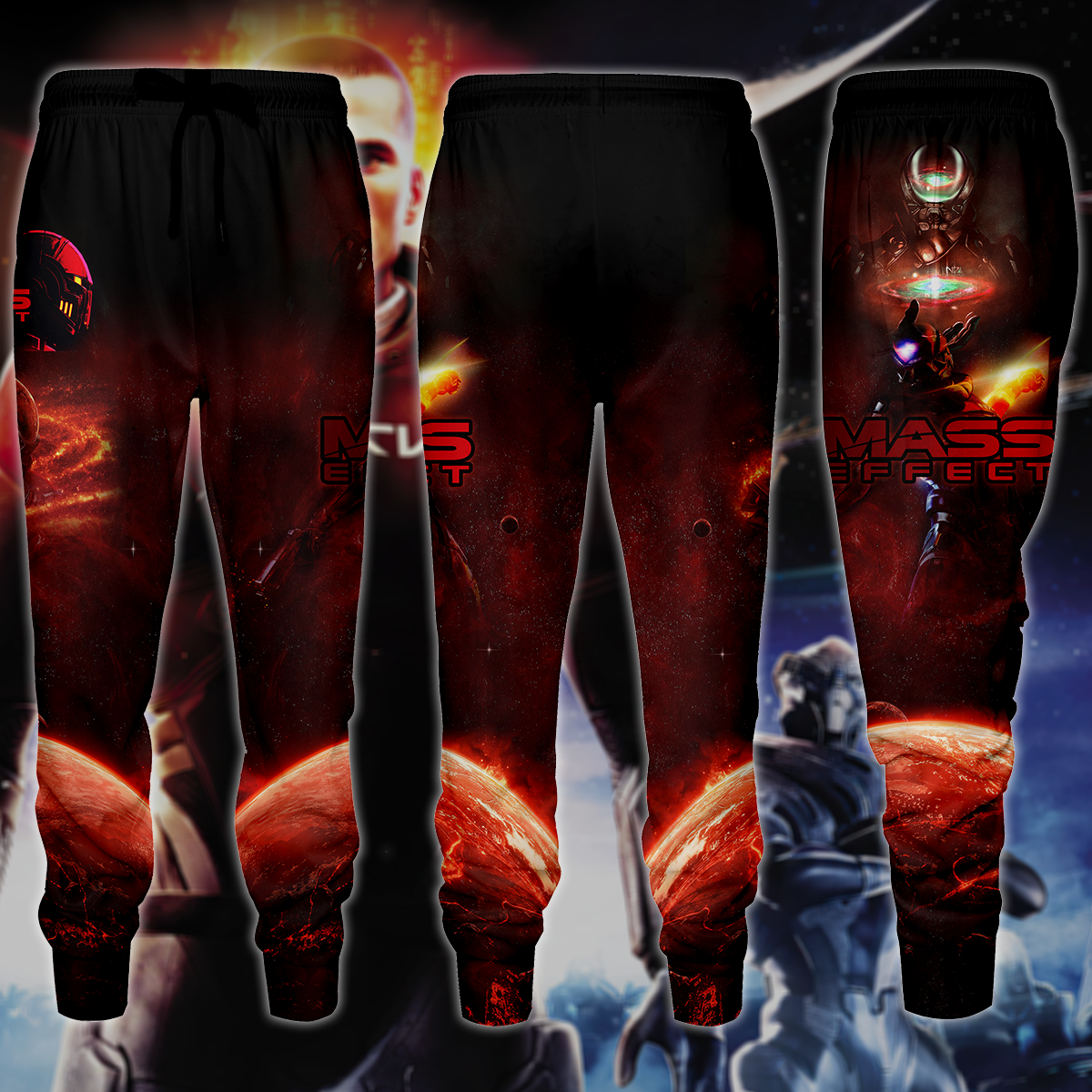 Mass Effect Video Game 3D All Over Print T-shirt Tank Top Zip Hoodie Pullover Hoodie Hawaiian Shirt Beach Shorts Jogger Joggers