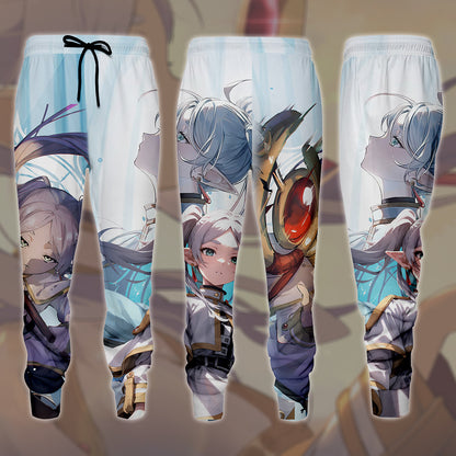 Frieren Anime Manga All Over Printed T-shirt Tank Top Zip Hoodie Pullover Hoodie Hawaiian Shirt Beach Shorts Joggers Joggers