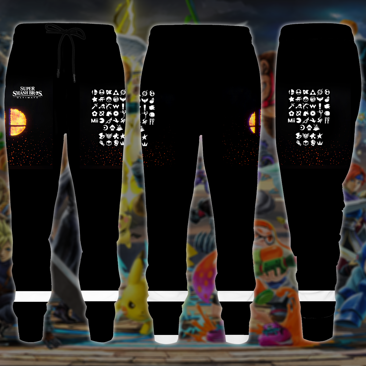 Super Smash Bros. Ultimate Video Game All Over Printed T-shirt Tank Top Zip Hoodie Pullover Hoodie Hawaiian Shirt Beach Shorts Joggers Joggers