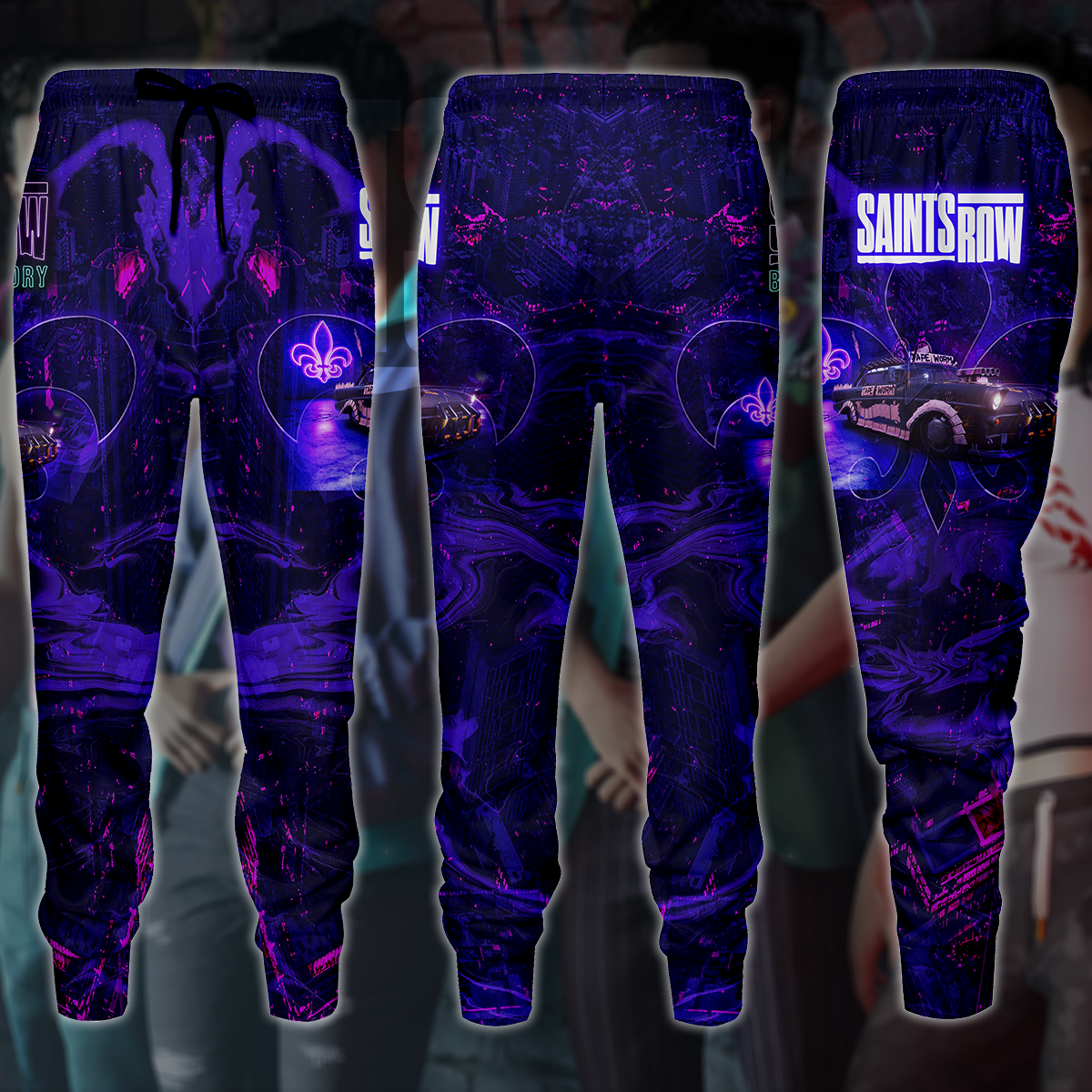 Saints Row Video Game 3D All Over Print T-shirt Tank Top Zip Hoodie Pullover Hoodie Hawaiian Shirt Beach Shorts Jogger Joggers