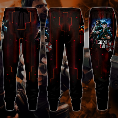 Resident Evil: Jill Valentine & Chris Redfield Video Game 3D All Over Printed T-shirt Tank Top Zip Hoodie Pullover Hoodie Hawaiian Shirt Beach Shorts Jogger Joggers