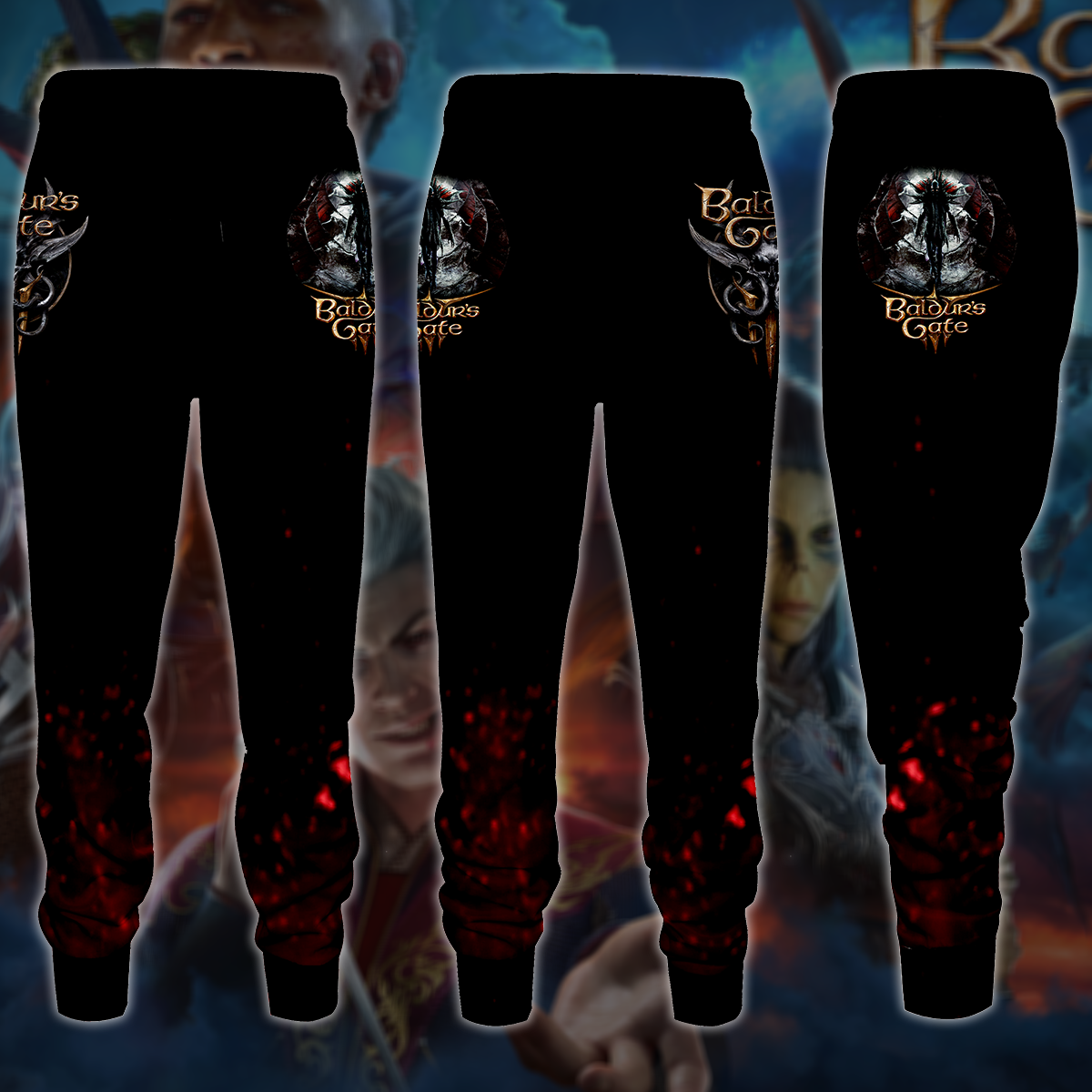 Baldur's Gate 3 Video Game All-Over T-shirt Hoodie Tank Top Hawaiian Shirt Beach Shorts Joggers Joggers