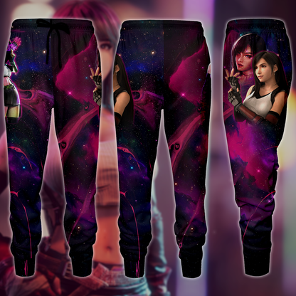 Final Fantasy VII Tifa Lockhart Video Game 3D All Over Print T-shirt Tank Top Zip Hoodie Pullover Hoodie Hawaiian Shirt Beach Shorts Jogger Joggers