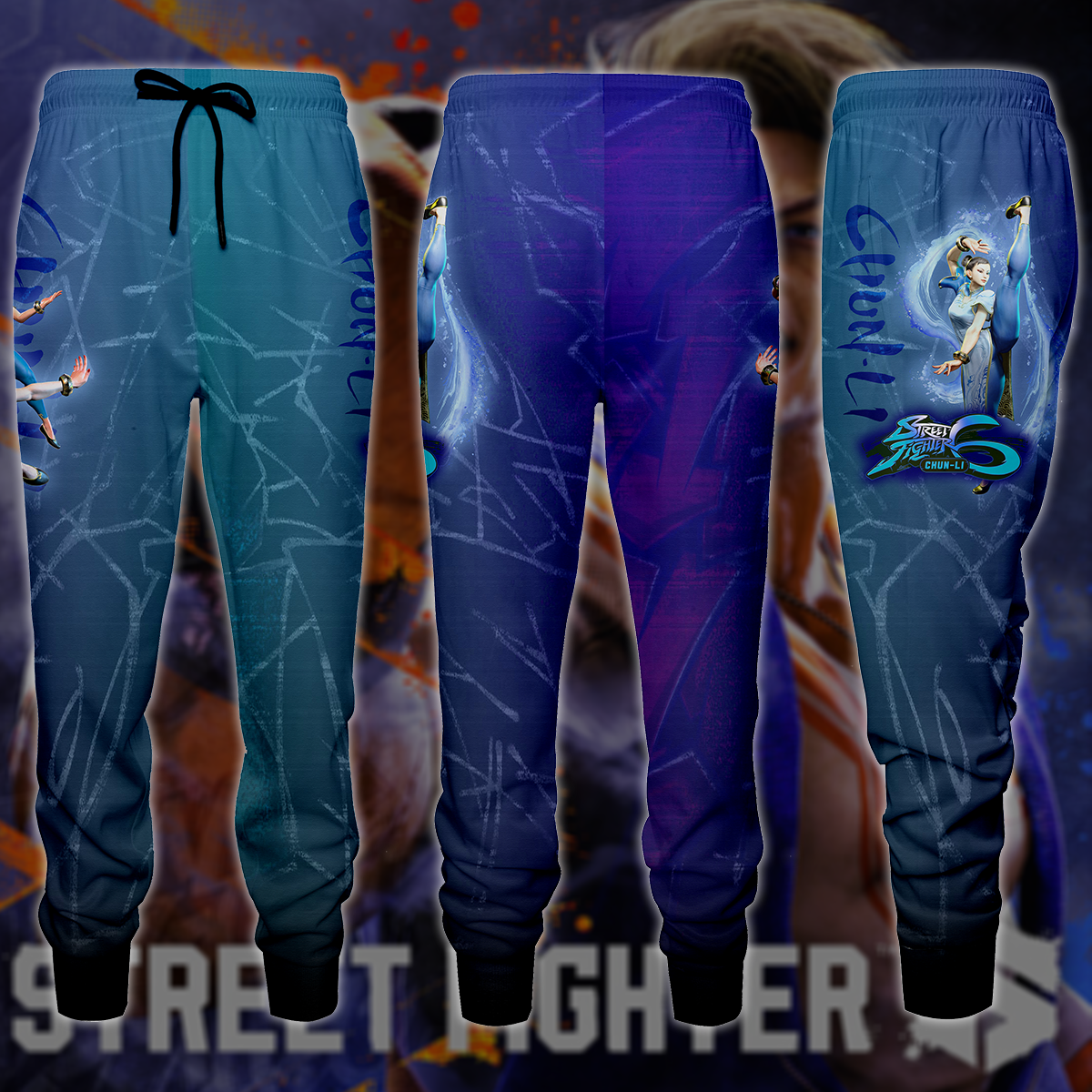 Street Fighter 6 Chun-Li Video Game All-Over T-shirt Hoodie Tank Top Hawaiian Shirt Beach Shorts Joggers Joggers