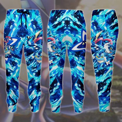Greninja Evolution Video Game All Over Printed T-shirt Tank Top Zip Hoodie Pullover Hoodie Hawaiian Shirt Beach Shorts Joggers Joggers