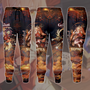 Genshin Impact Yoimiya Video Game All Over Printed T-shirt Tank Top Zip Hoodie Pullover Hoodie Hawaiian Shirt Beach Shorts Joggers Joggers S 