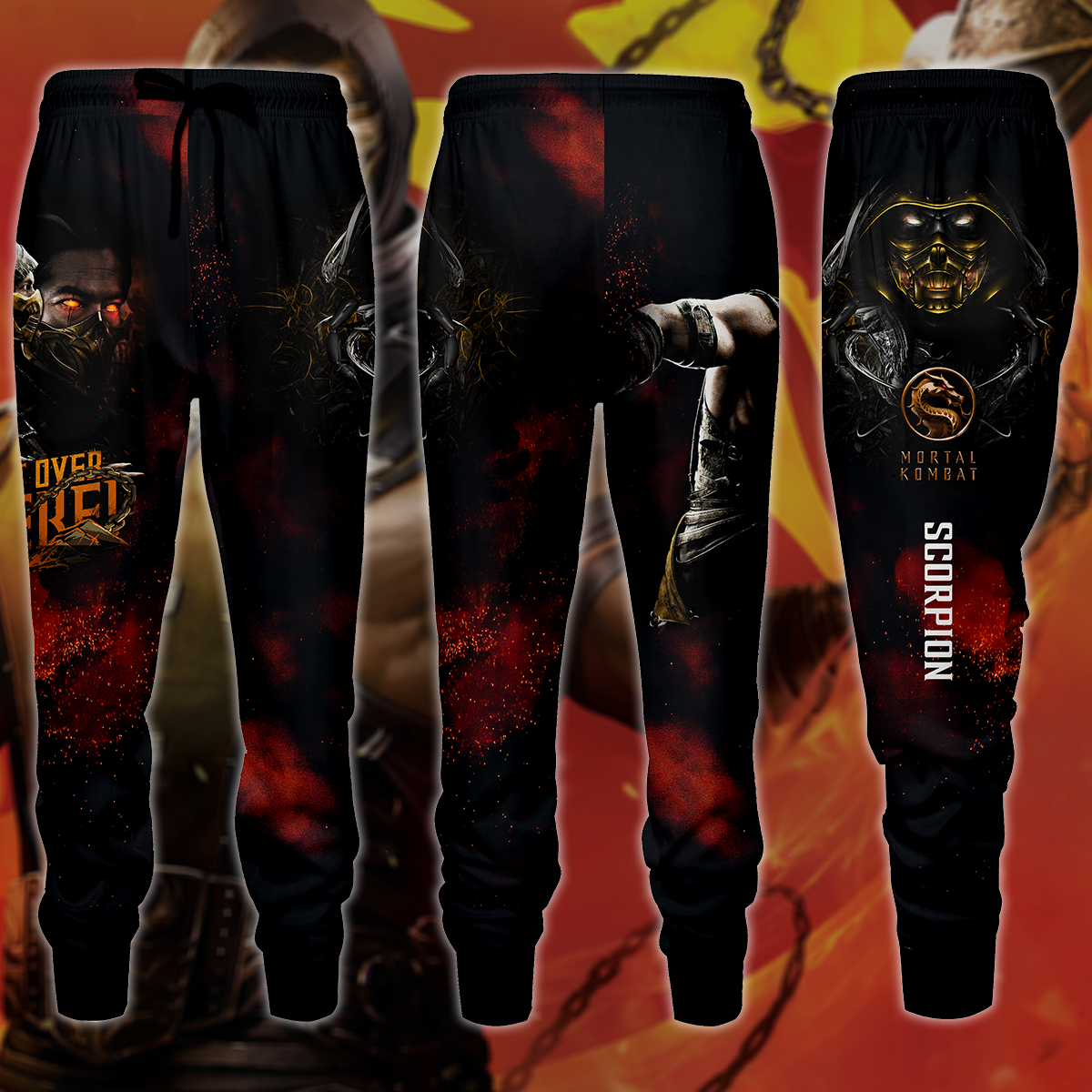 Mortal Kombat: Scorpion 3D All Over Print T-shirt Tank Top Zip Hoodie Pullover Hoodie Hawaiian Shirt Beach Shorts Jogger Joggers