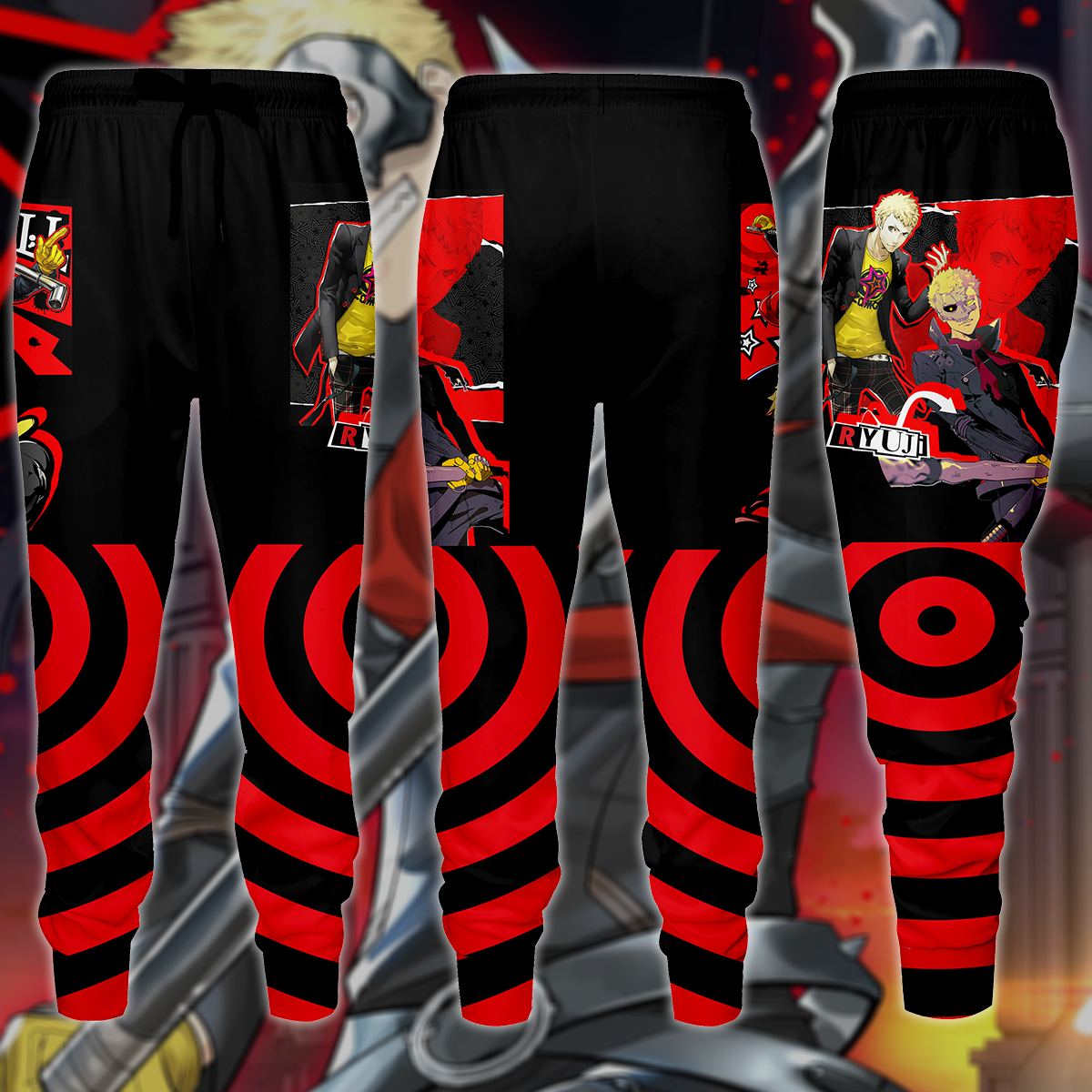 Persona 5 Strikers Ryuji Sakamoto Video Game 3D All Over Print T-shirt Tank Top Zip Hoodie Pullover Hoodie Hawaiian Shirt Beach Shorts Jogger Joggers