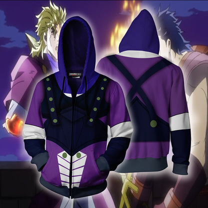 JoJoäó»s Bizarre Adventure: Phantom Blood Dio Brando Cosplay Zip Up Hoodie Jacket 5XL