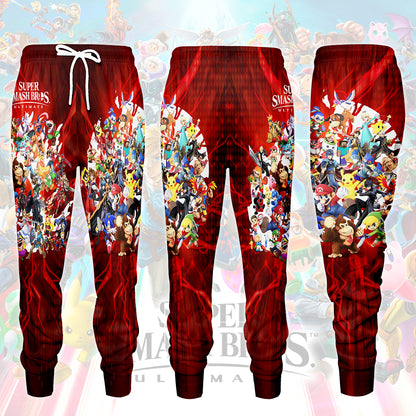 Super Smash Bros. Ultimate Video Game All Over Printed T-shirt Tank Top Zip Hoodie Pullover Hoodie Hawaiian Shirt Beach Shorts Joggers Joggers