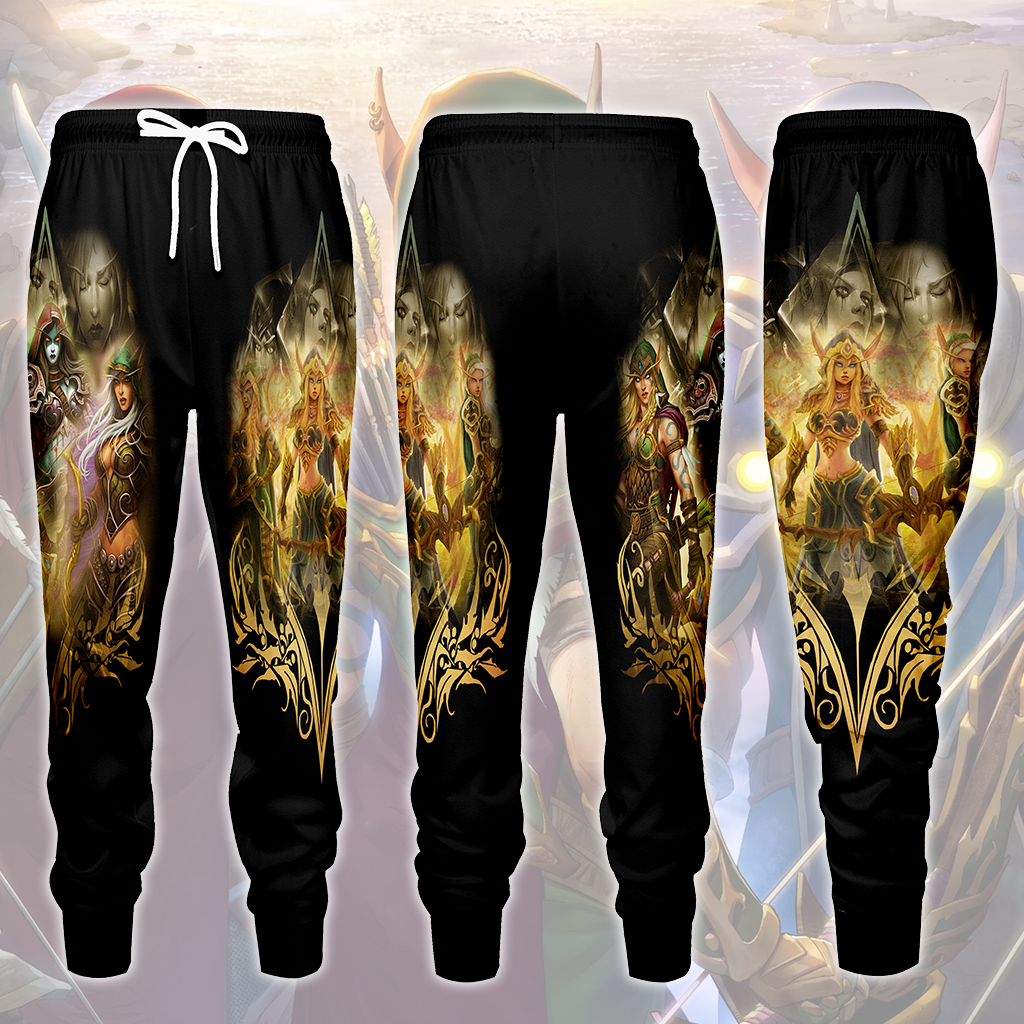 World Of Warcraft The Windrunner Sisters (Alleria, Sylvanas, Vereesa) Video Game All Over Printed T-shirt Tank Top Zip Hoodie Pullover Hoodie Hawaiian Shirt Beach Shorts Joggers Joggers