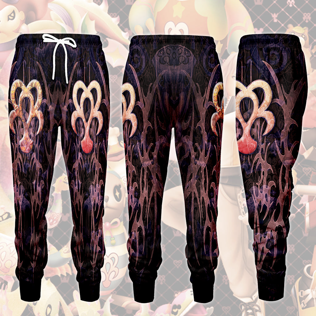 Kingdom Hearts Symbols Dream Eater Spirit Video Game All Over Printed T-shirt Tank Top Zip Hoodie Pullover Hoodie Hawaiian Shirt Beach Shorts Joggers