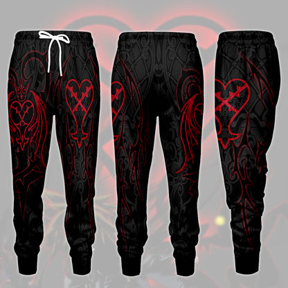 Kingdom Hearts Symbols The Heartless Emblem Video Game All Over Printed T-shirt Tank Top Zip Hoodie Pullover Hoodie Hawaiian Shirt Beach Shorts Joggers Joggers