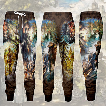 Octopath Traveler Zero Video Game All Over Printed T-shirt Tank Top Zip Hoodie Pullover Hoodie Hawaiian Shirt Beach Shorts Joggers Joggers