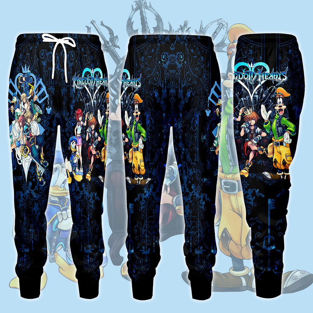 Kingdom Hearts Characters Video Game All Over Printed T-shirt Tank Top Zip Hoodie Pullover Hoodie Hawaiian Shirt Beach Shorts Joggers Joggers