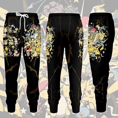 Pokemon Electric Type Club Video Game All Over Printed T-shirt Tank Top Zip Hoodie Pullover Hoodie Hawaiian Shirt Beach Shorts Joggers