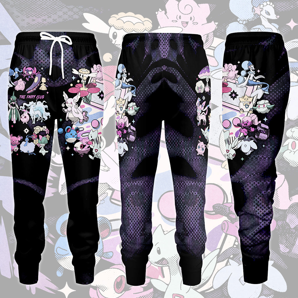 Pokemon Fairy Type Club Video Game All Over Printed T-shirt Tank Top Zip Hoodie Pullover Hoodie Hawaiian Shirt Beach Shorts Joggers