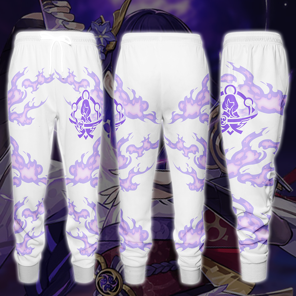 Genshin Impact Raiden Shogun Video Game All Over Printed T-shirt Tank Top Zip Hoodie Pullover Hoodie Hawaiian Shirt Beach Shorts Joggers Joggers