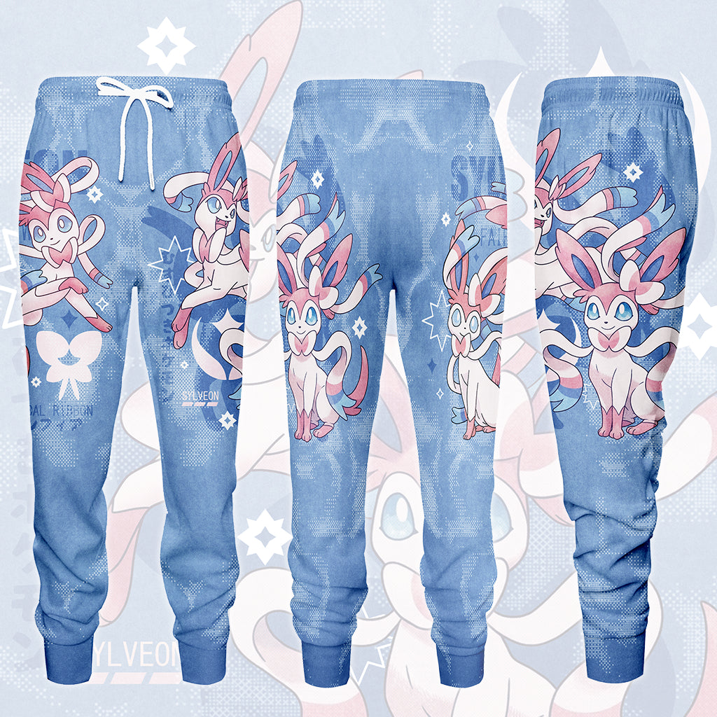 Pokemon Sylveon Video Game All Over Printed T-shirt Tank Top Zip Hoodie Pullover Hoodie Hawaiian Shirt Beach Shorts Joggers Joggers