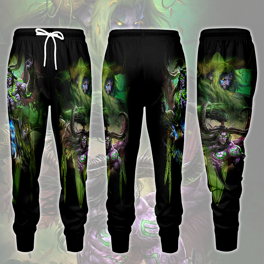 World Of Warcraft Stormrage Brothers - Illidan Stormrage, Malfurion Stormrage Video Game All Over Printed T-shirt Tank Top Zip Hoodie Pullover Hoodie Hawaiian Shirt Beach Shorts Joggers Joggers