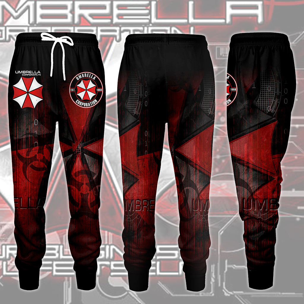 Resident Evil Umbrella Corporation Video Game All Over Printed T-shirt Tank Top Zip Hoodie Pullover Hoodie Hawaiian Shirt Beach Shorts Joggers Joggers
