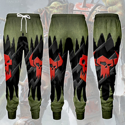 Warhammer 40K Ork Battleworn Insignia All Over Printed T-shirt Tank Top Zip Hoodie Pullover Hoodie Hawaiian Shirt Beach Shorts Joggers Joggers