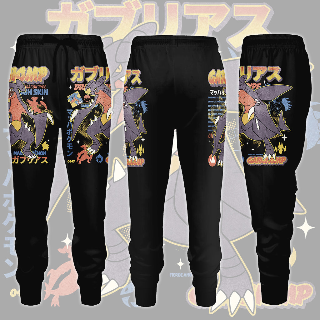 Pokemon Garchomp Video Game All Over Printed T-shirt Tank Top Zip Hoodie Pullover Hoodie Hawaiian Shirt Beach Shorts Joggers