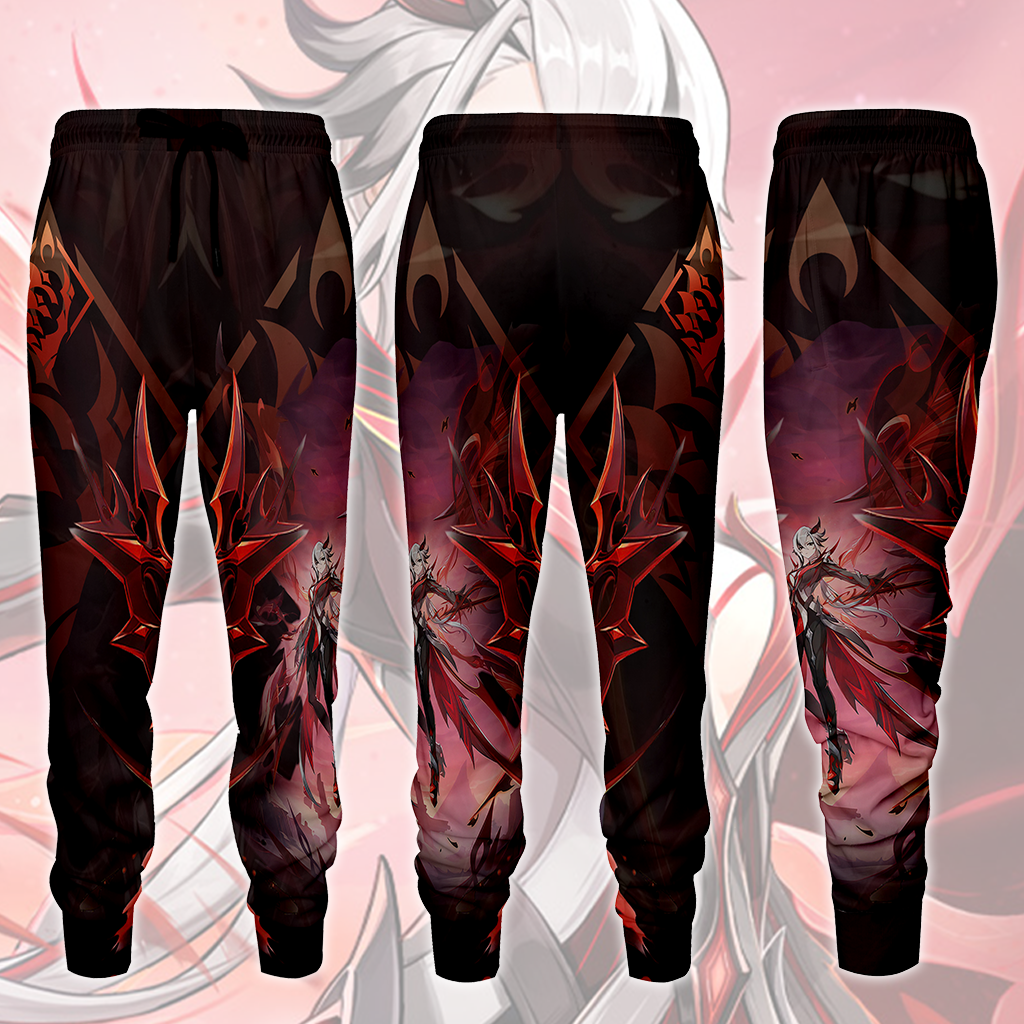 Genshin Impact Arlecchino Video Game All Over Printed T-shirt Tank Top Zip Hoodie Pullover Hoodie Hawaiian Shirt Beach Shorts Joggers Joggers
