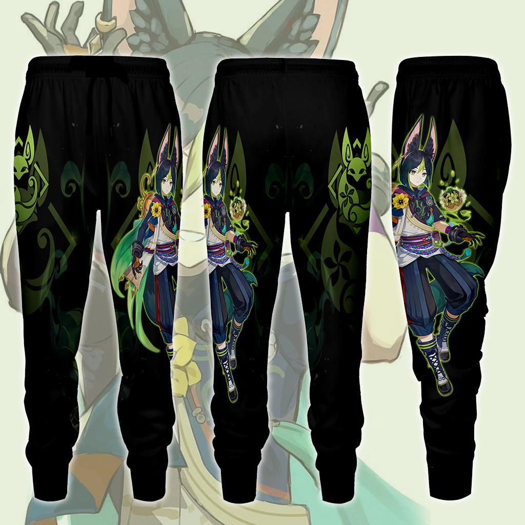 Genshin Impact Tighnari Video Game All Over Printed T-shirt Tank Top Zip Hoodie Pullover Hoodie Hawaiian Shirt Beach Shorts Joggers Joggers