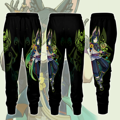 Genshin Impact Tighnari Video Game All Over Printed T-shirt Tank Top Zip Hoodie Pullover Hoodie Hawaiian Shirt Beach Shorts Joggers Joggers