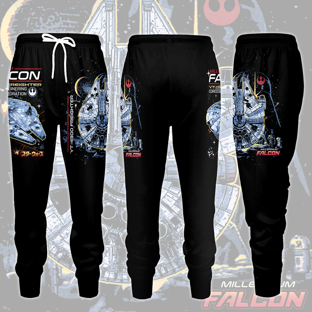 Star Wars Millennium Falcon Video Game All Over Printed T-shirt Tank Top Zip Hoodie Pullover Hoodie Hawaiian Shirt Beach Shorts Joggers Joggers