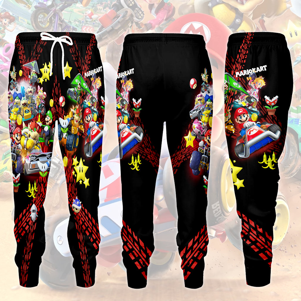 Mario Kart Video Game All Over Printed T-shirt Tank Top Zip Hoodie Pullover Hoodie Hawaiian Shirt Beach Shorts Joggers Joggers