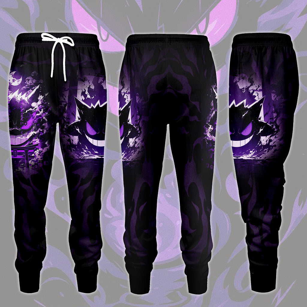 Pokemon Gengar Anime Video Game All Over Printed T-shirt Tank Top Zip Hoodie Pullover Hoodie Hawaiian Shirt Beach Shorts Joggers