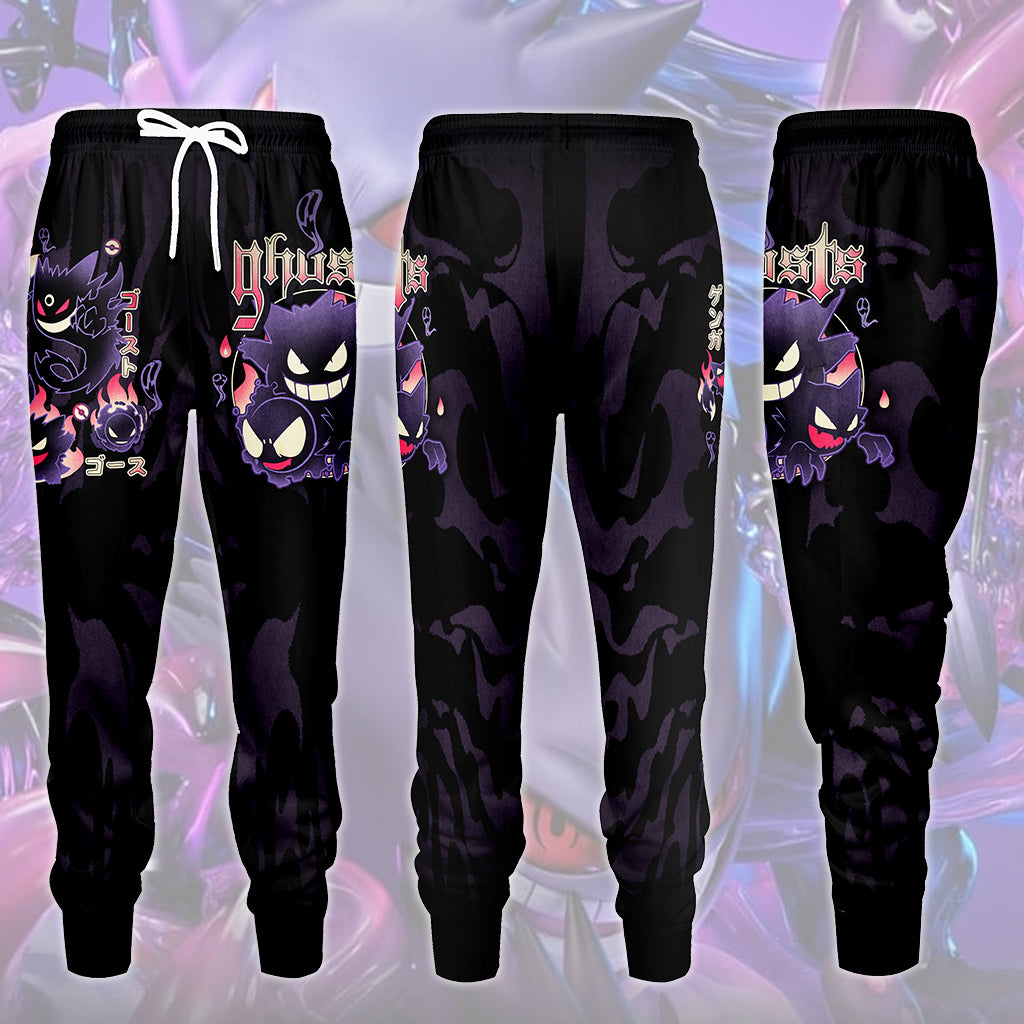 Pokemon Gengar Evolutions Video Game All Over Printed T-shirt Tank Top Zip Hoodie Pullover Hoodie Hawaiian Shirt Beach Shorts Joggers