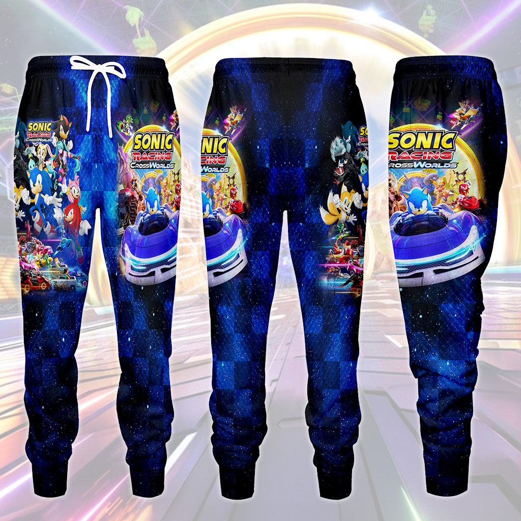 Sonic Racing: CrossWorlds Video Game All Over Printed T-shirt Tank Top Zip Hoodie Pullover Hoodie Hawaiian Shirt Beach Shorts Joggers Joggers