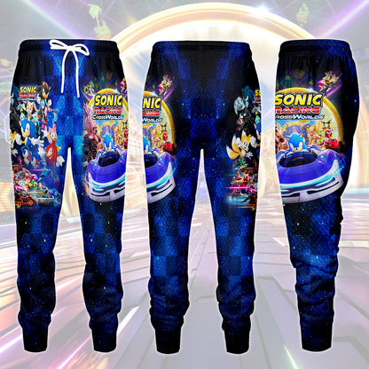 Sonic Racing: CrossWorlds Video Game All Over Printed T-shirt Tank Top Zip Hoodie Pullover Hoodie Hawaiian Shirt Beach Shorts Joggers Joggers