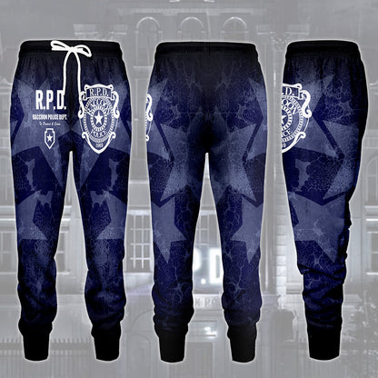 Resident Evil Raccoon City Police Department (R.P.D.) Video Game All Over Printed T-shirt Tank Top Zip Hoodie Pullover Hoodie Hawaiian Shirt Beach Shorts Joggers