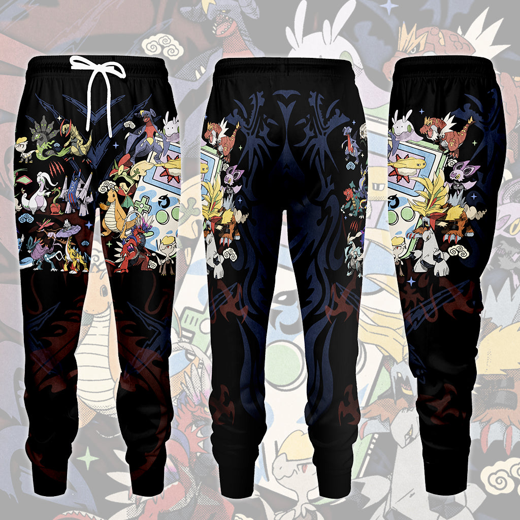 Pokemon Dragon Type Club Video Game All Over Printed T-shirt Tank Top Zip Hoodie Pullover Hoodie Hawaiian Shirt Beach Shorts Joggers