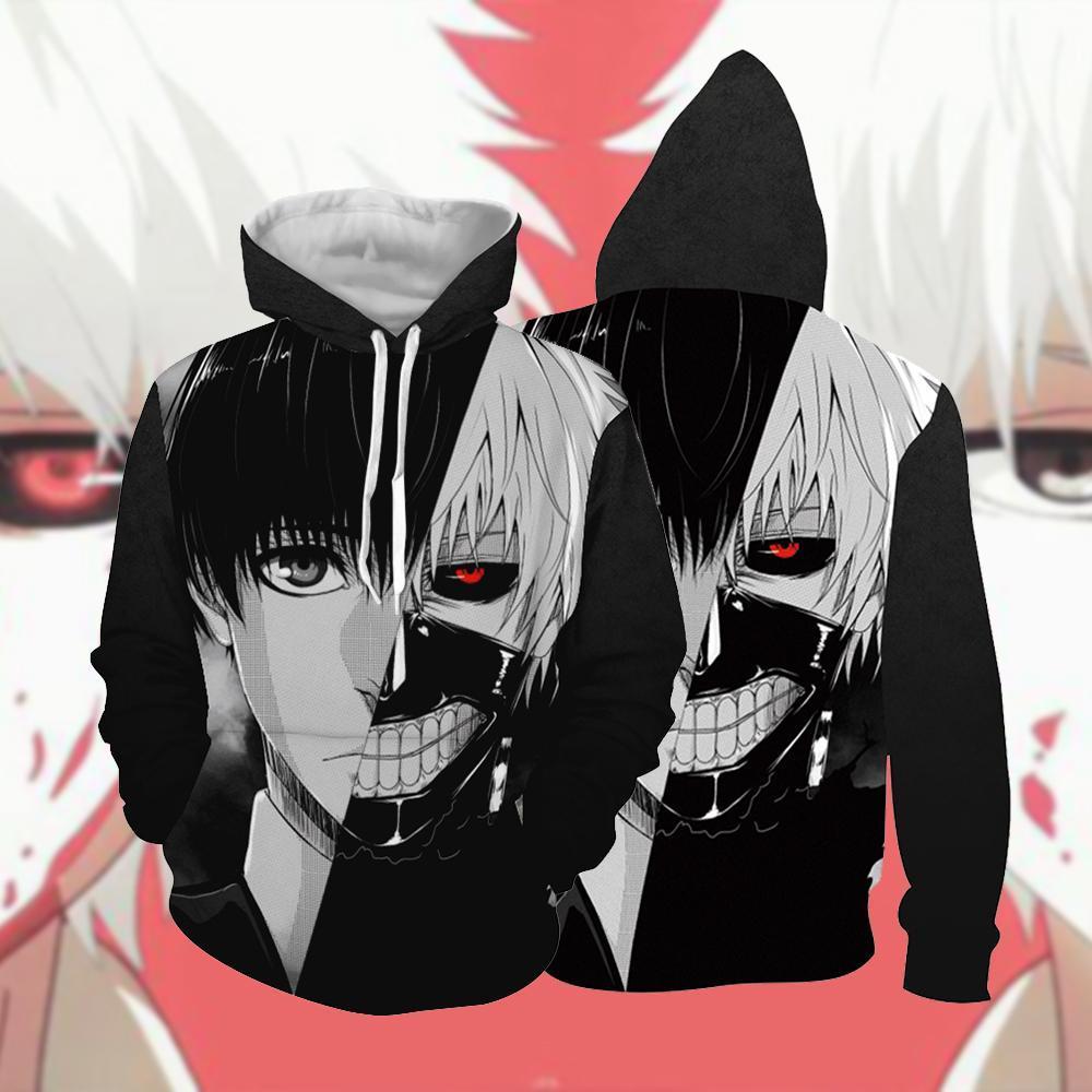Movie Tokyo Ghoul Kaneki Ken Anime Lover Unisex 3D T-shirt Hoodie