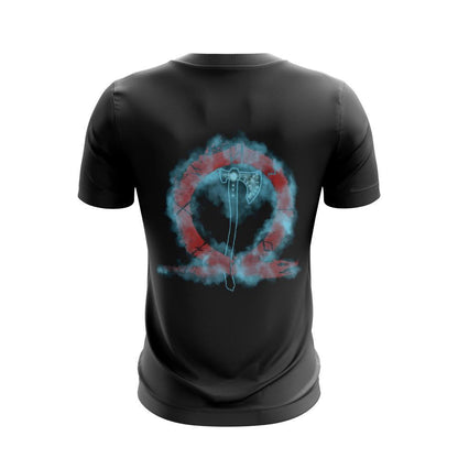 Kratos's Axe Omega Symbol God Of War Unisex 3D T-shirt